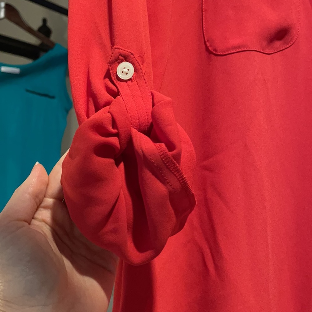 Mint Condition Red Button Down Top - image 5